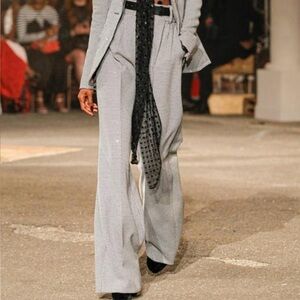 Zendaya x Tommy wide leg, pleated, houndstooth pants, NWOT